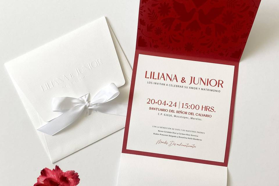 Invitación formato desplegable