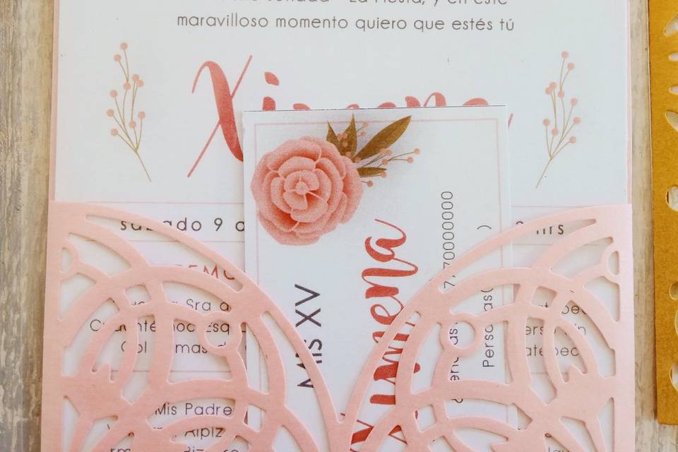 Invitación rosa Tiazqueh