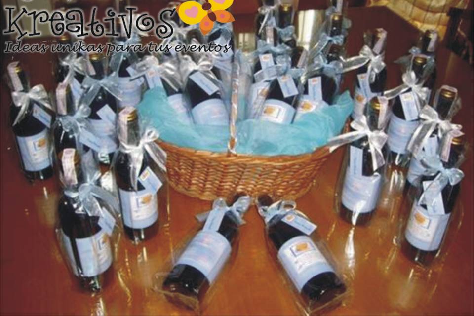 Botella de vina personalizada