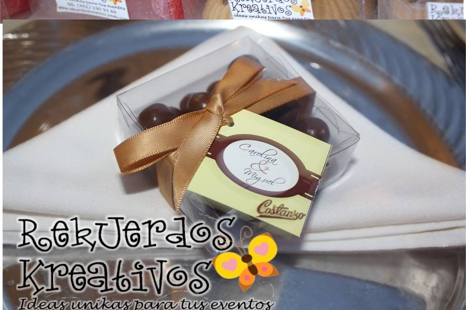 Caja con dulces personalizada