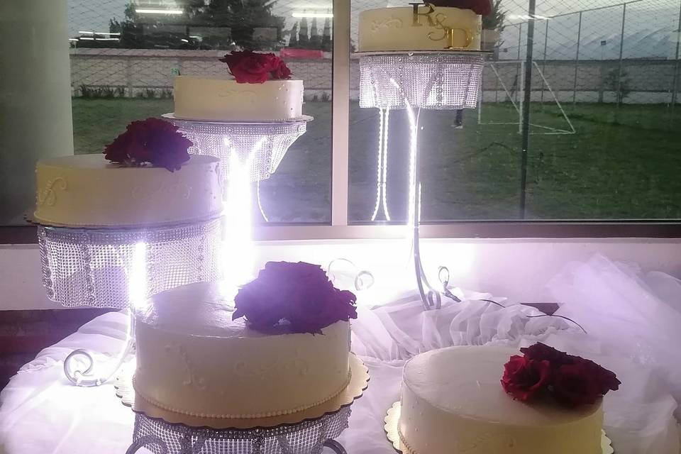 Base escalonada con led
