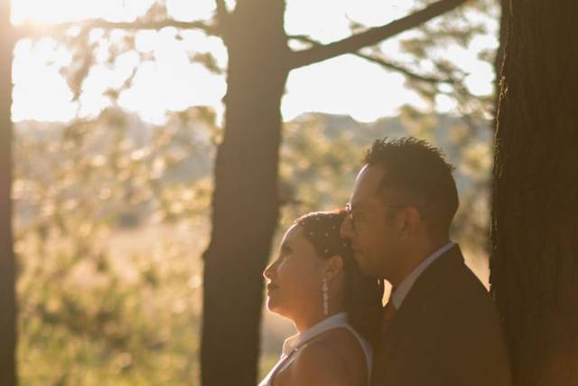 Pareja en el bosque