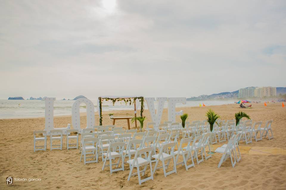 Boda club de playa