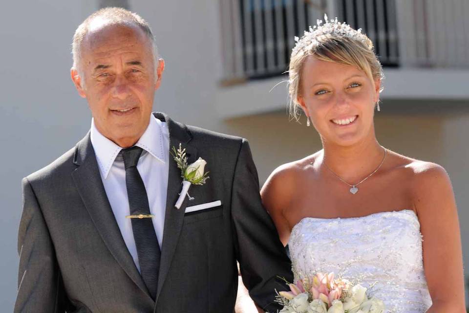 The bride and her father