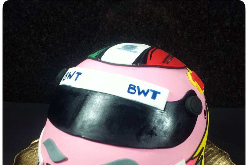 Pastel 3d casco piloto