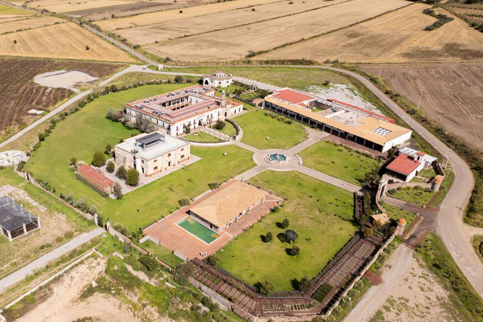 Vista áerea de la propiedad