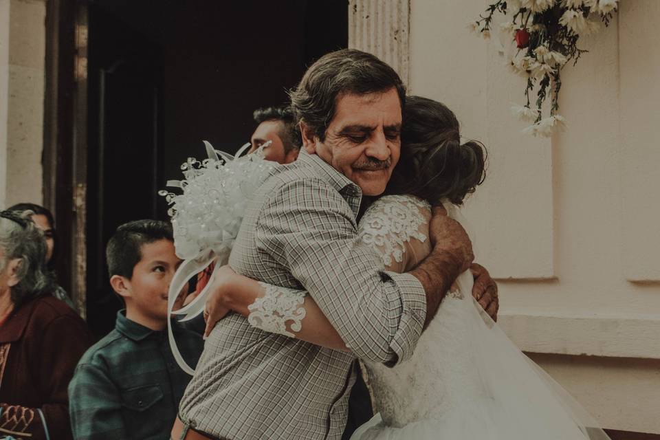 Andrea y su papá