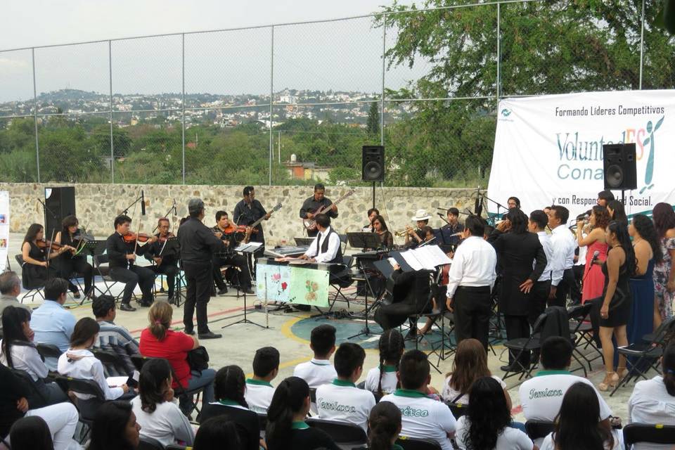 Con la orquesta 40 elementos