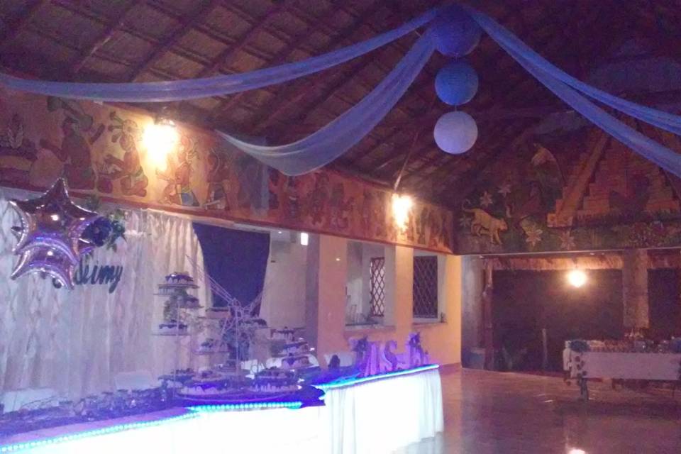 Salón decorado