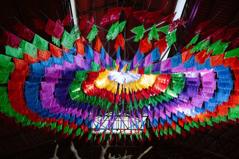 Botón de papel picado