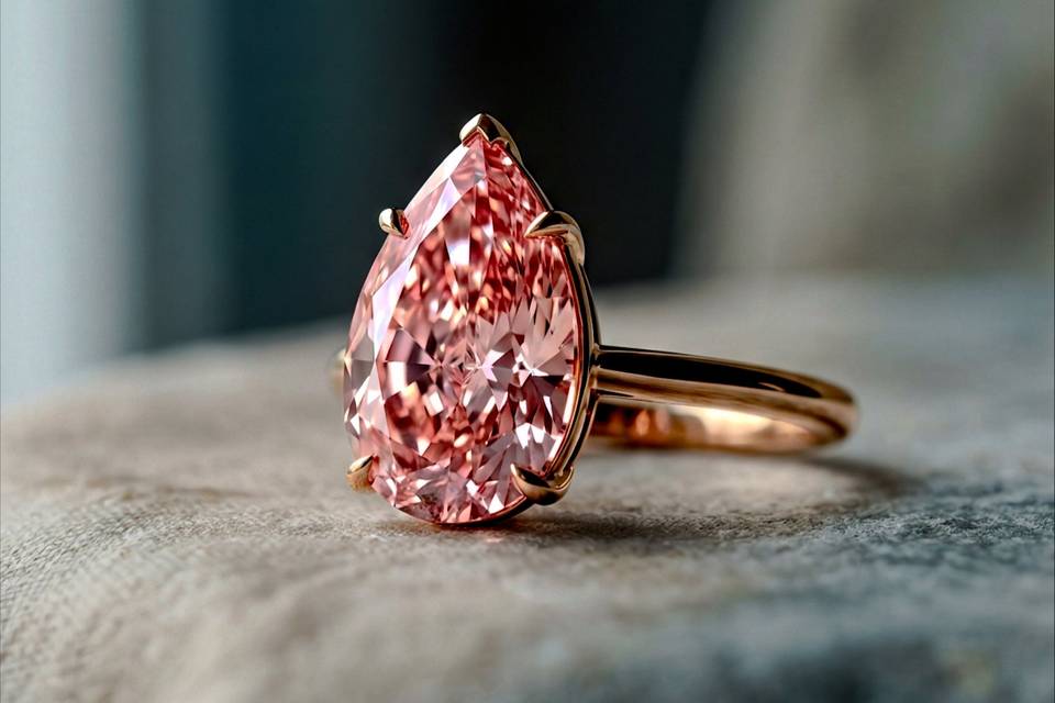 Anillos con diamante fancy