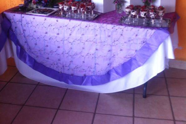 Mesa de postres para Bodas