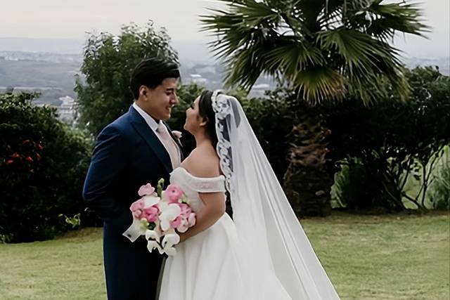 Ramo de novia rosa