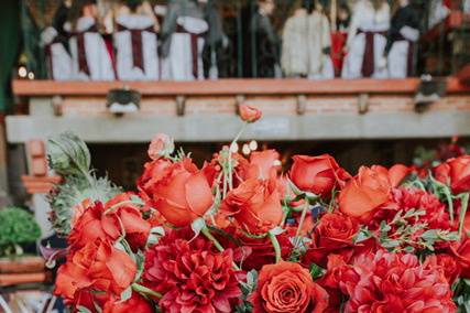 Rosas rojas boda