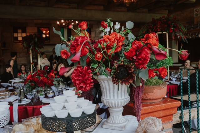 Decoracion boda roja