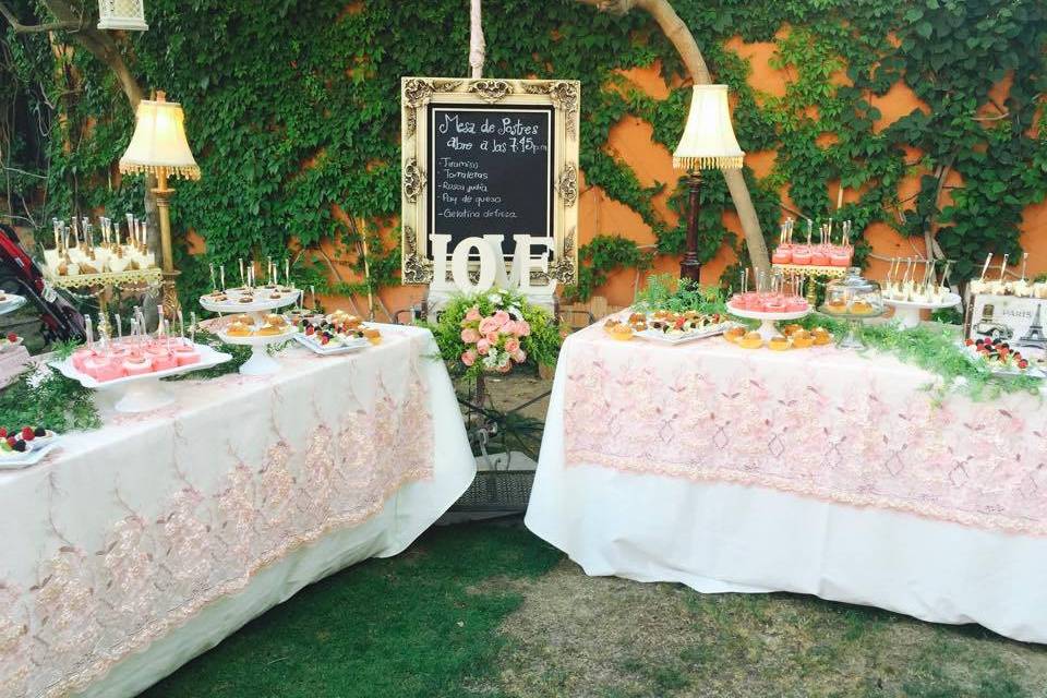 Mesa de postres boda