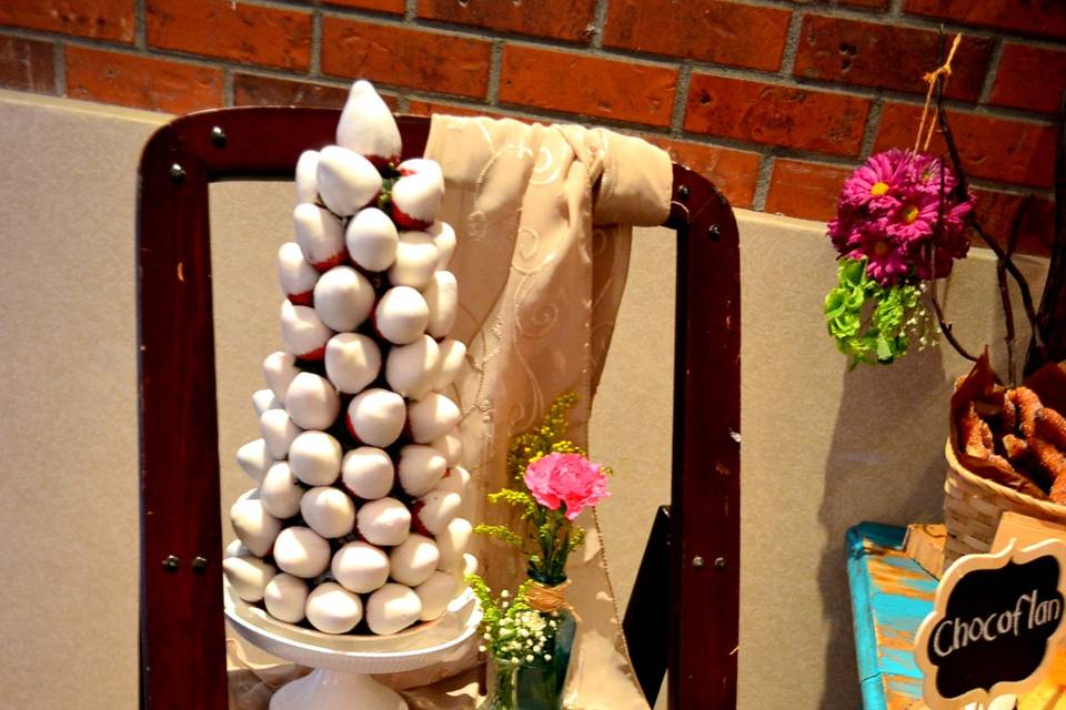 Mesa de postres boda vintage