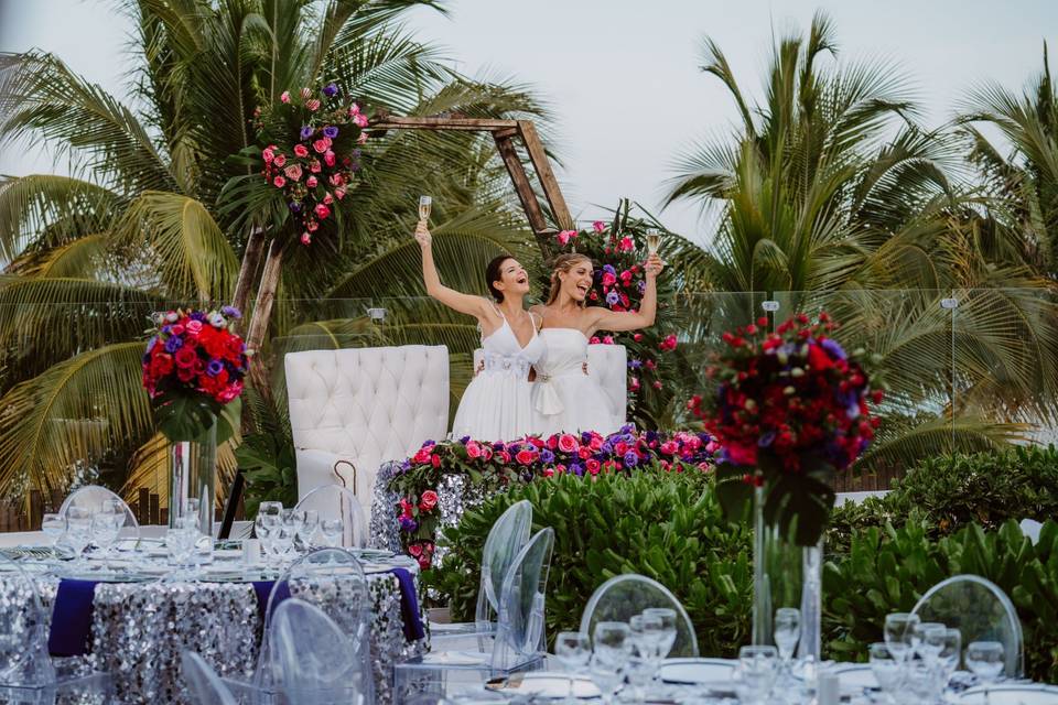 Boda en la terraza