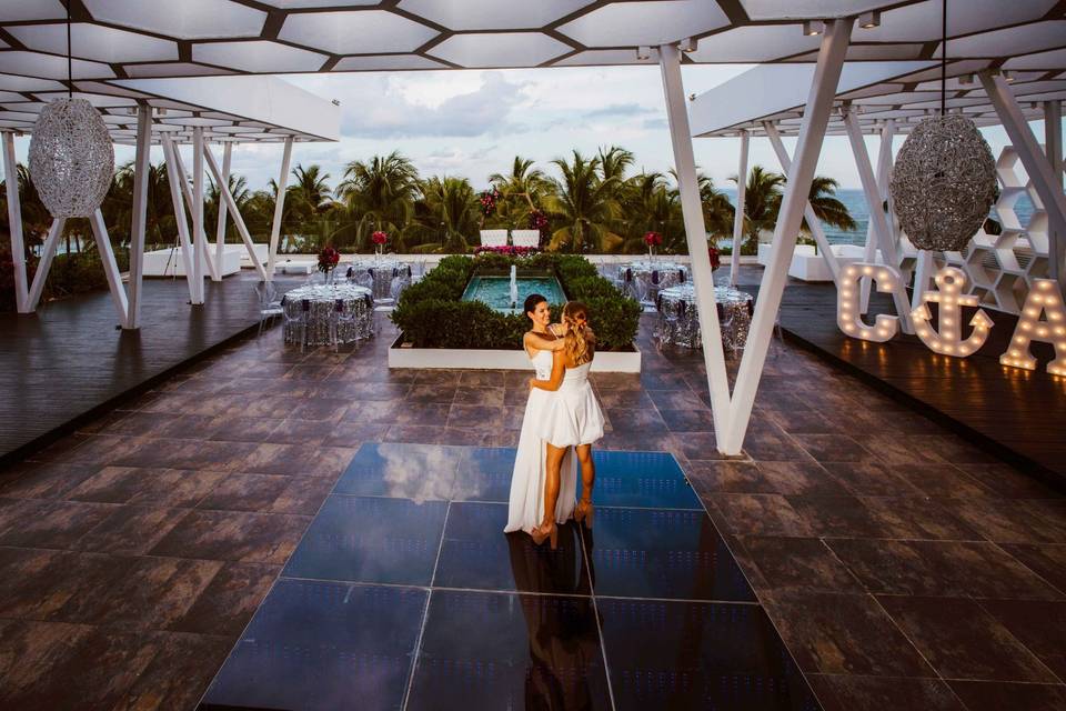 Boda en la terraza