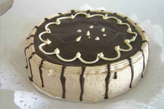 Cake con chocolate blanco