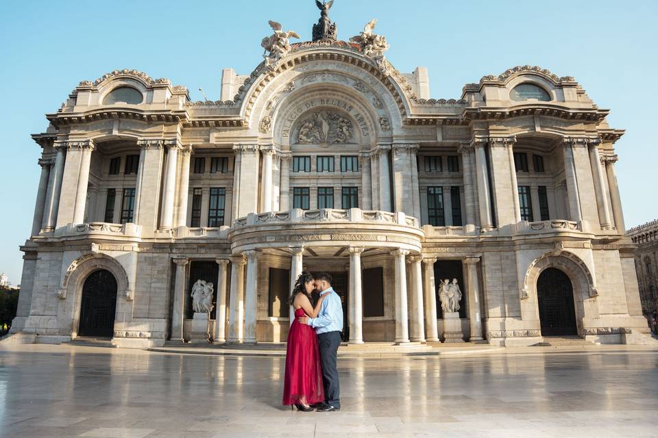 Sesión en bellas artes