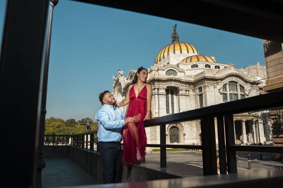Sesión en bellas artes