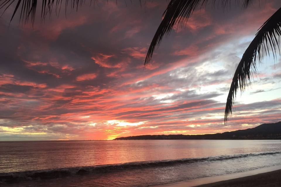 Atardecer en la playa