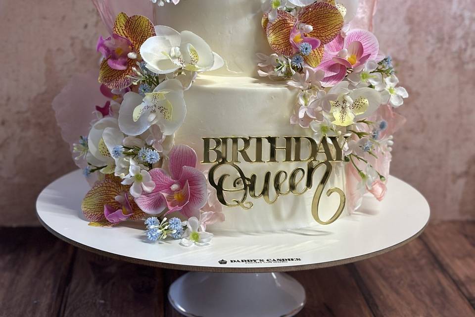 Pastel con flores 50px