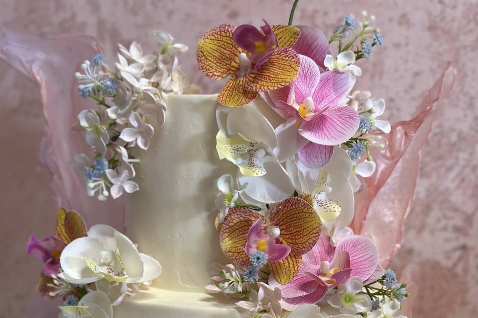 Pastel con flores 50px