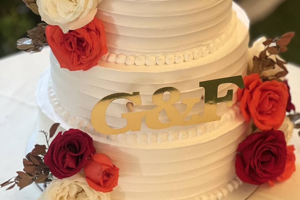 Pastel 150 con flor natural