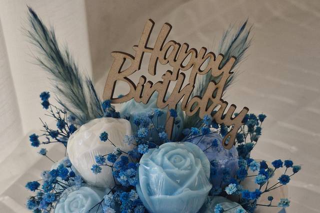 Ceramica rosas azules