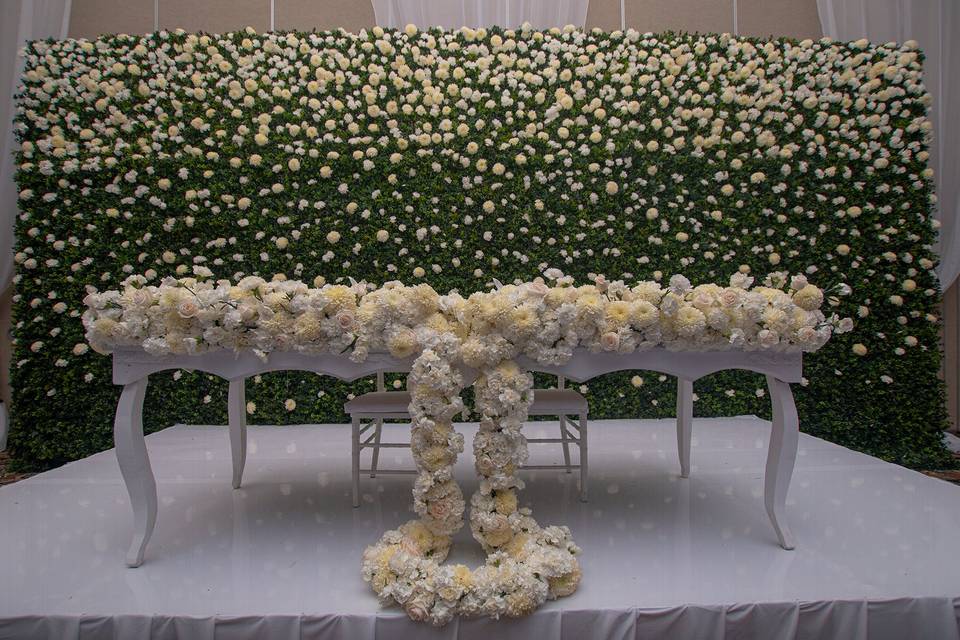 Mesa para los novios