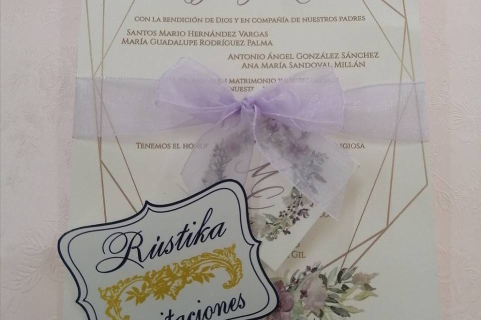 Rústika Invitaciones