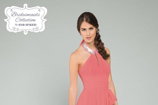 Modelo Clementina en color coral