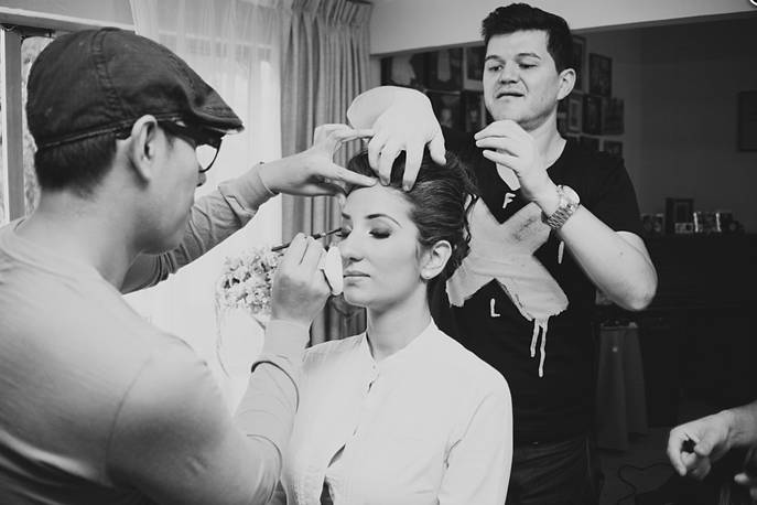 Preparativos de la novia