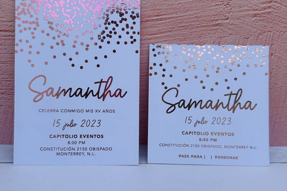 Invitación Samantha XV