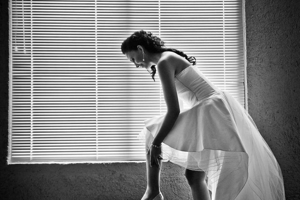 Bride getting ready