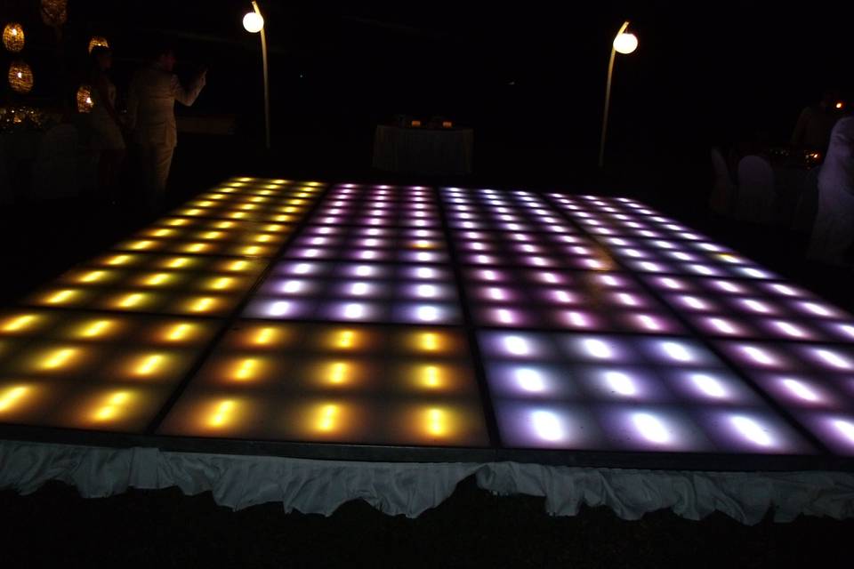 Pista de baile iluminada