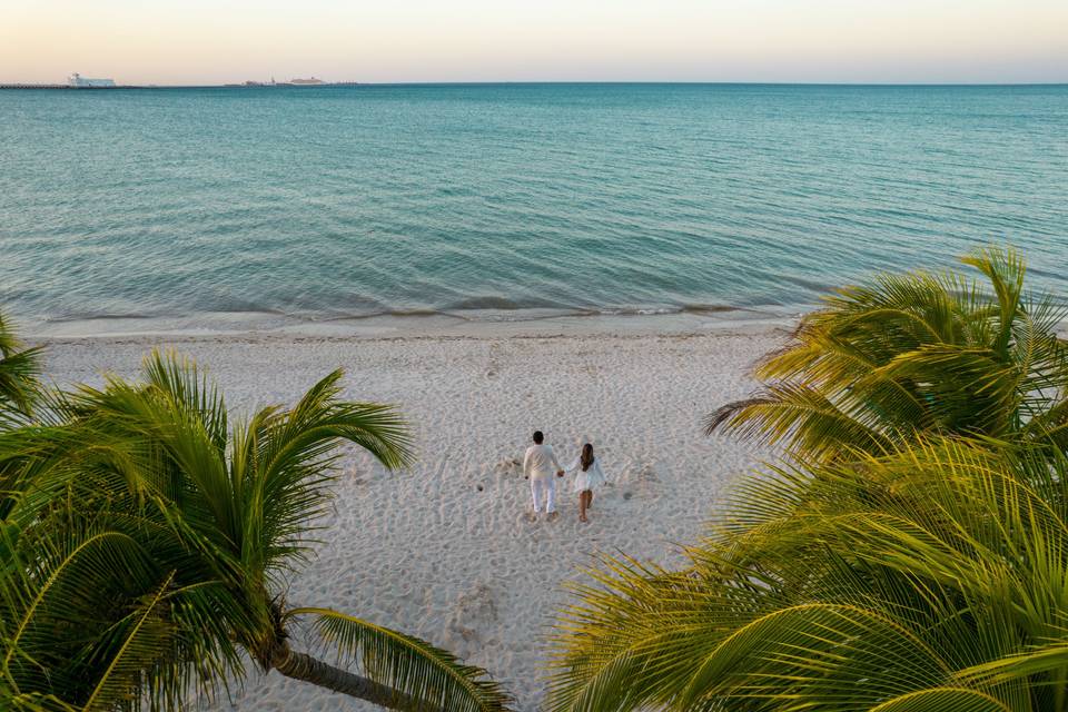 Camino al altar en el caribe