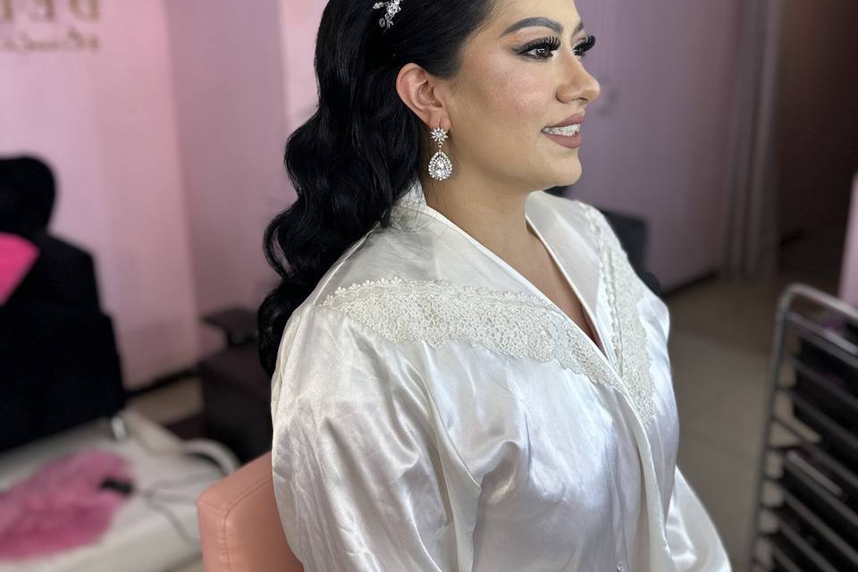 Maquillaje nupcial glam