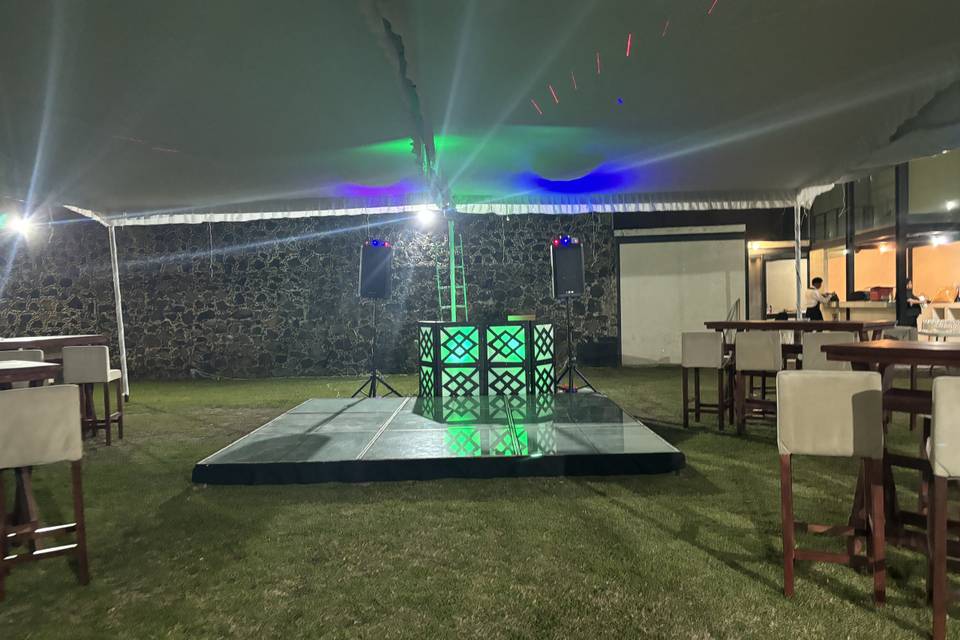 Set con pista de cristal