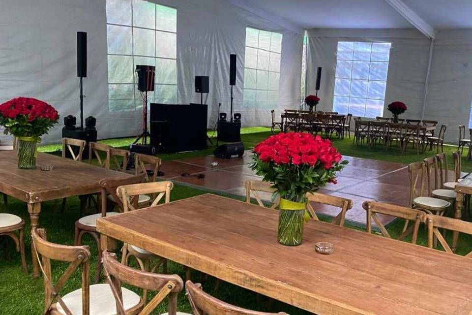 Set con pista charolada