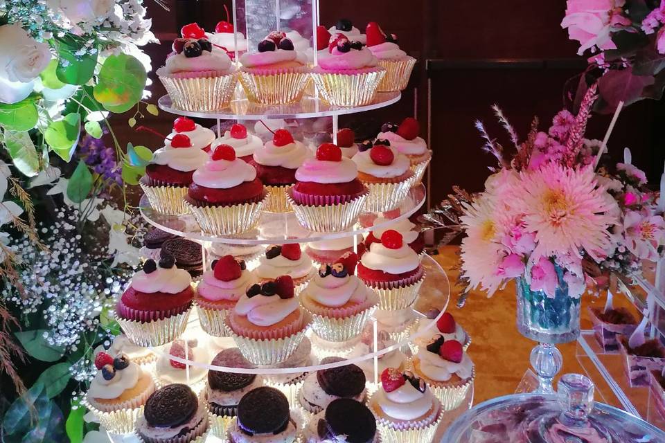 Torre de cupcakes