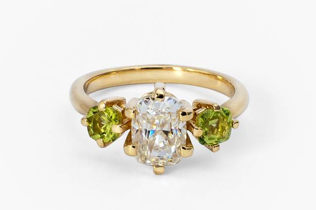 Triada Peridotos + Moissanita