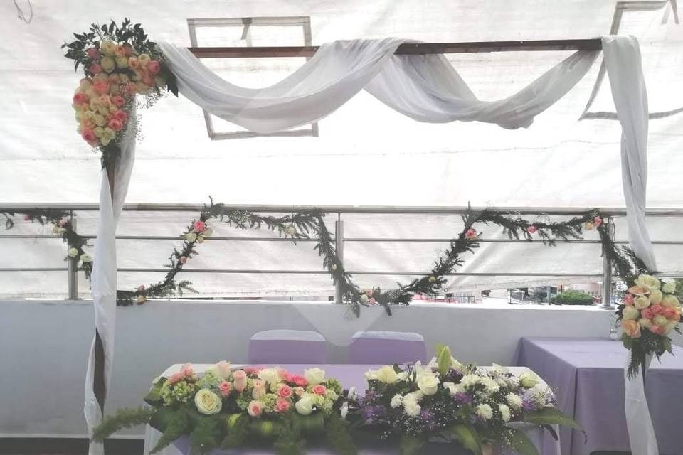 Mesa de honor boda roofgarden