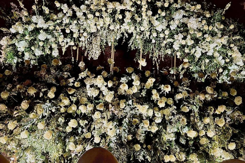 Iluminación de mesa de novios