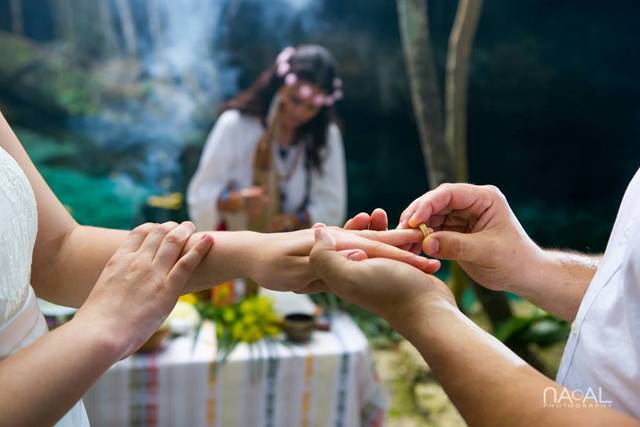Boda mística en cenote