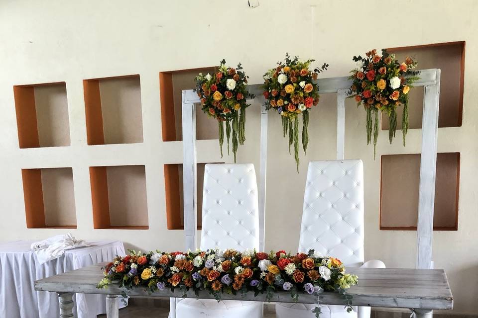 Mesa de novios arreglada