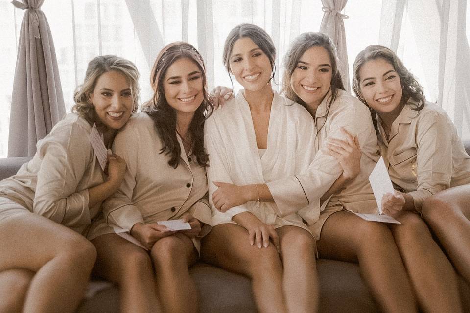 La novia y sus damas!