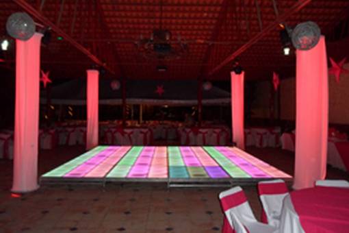 Pista de baile iluminada